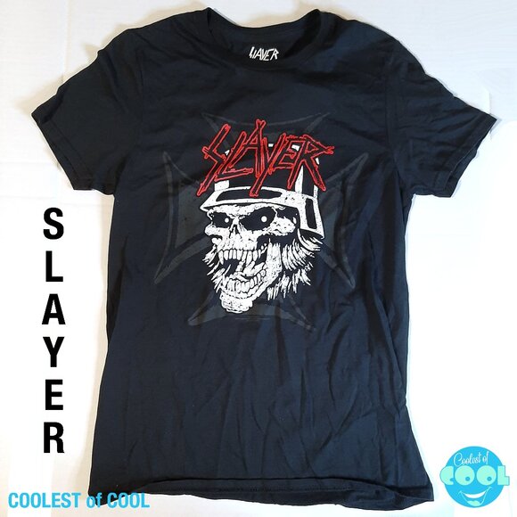 Slayer Skull helmet shirt sz small New with tags Heavy metal rock band shirt NWT - Picture 1 of 6
